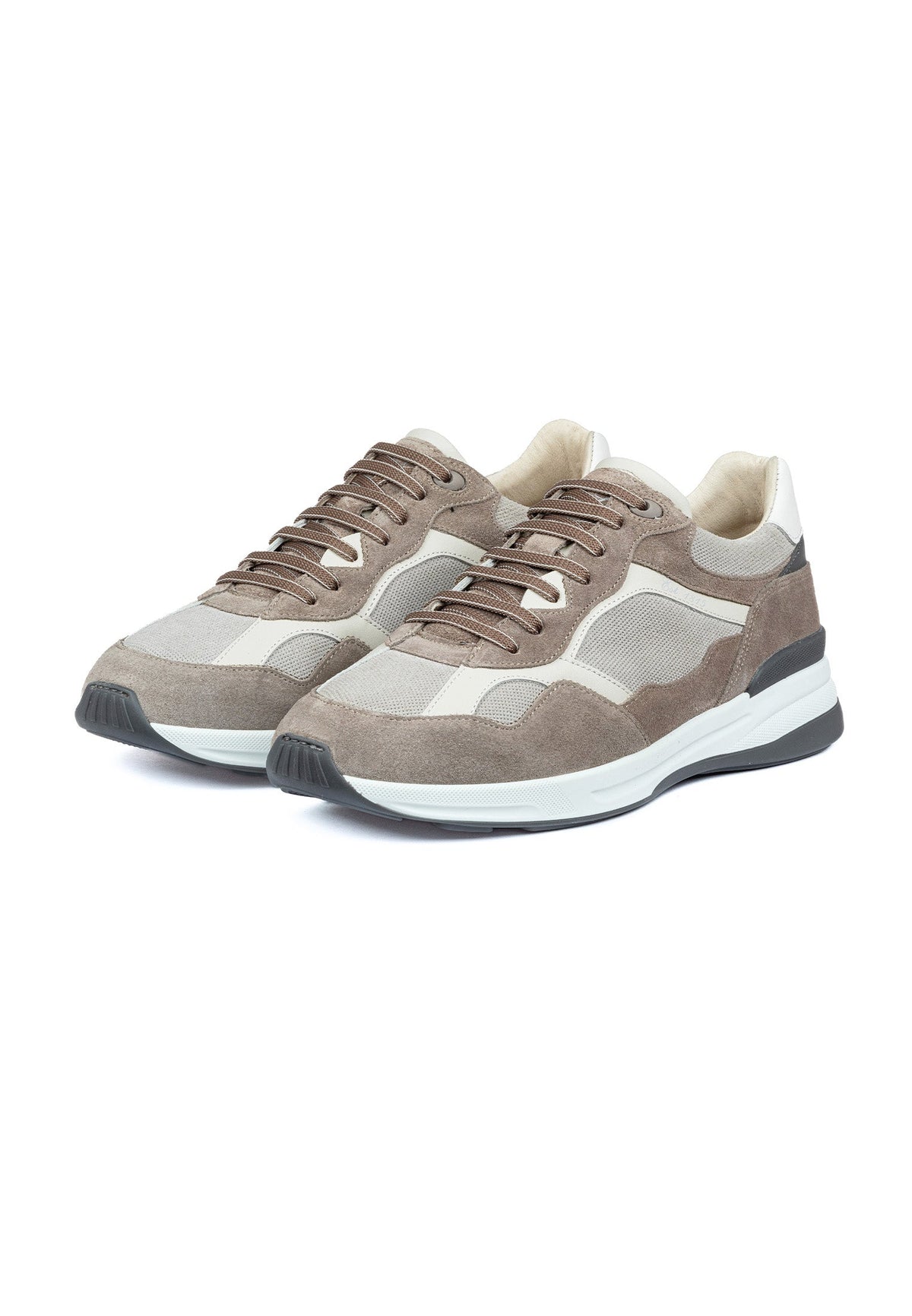 Zapatilla Ferro combi de ante taupe