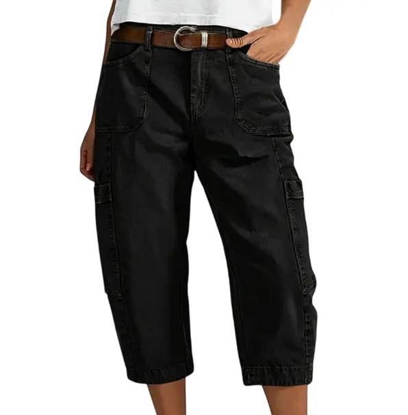Rebajas de mitad de temporada: −50 % solo por tiempo limitado Pantalones capri tipo cargo informales para mujer: cómodos pantalones de tres cuartos con muchos bolsillos, perfectos para el día a día, los viajes y el verano