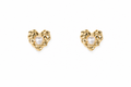 PENDIENTES DE PERLAS CON CORAZÓN PEQUEÑO