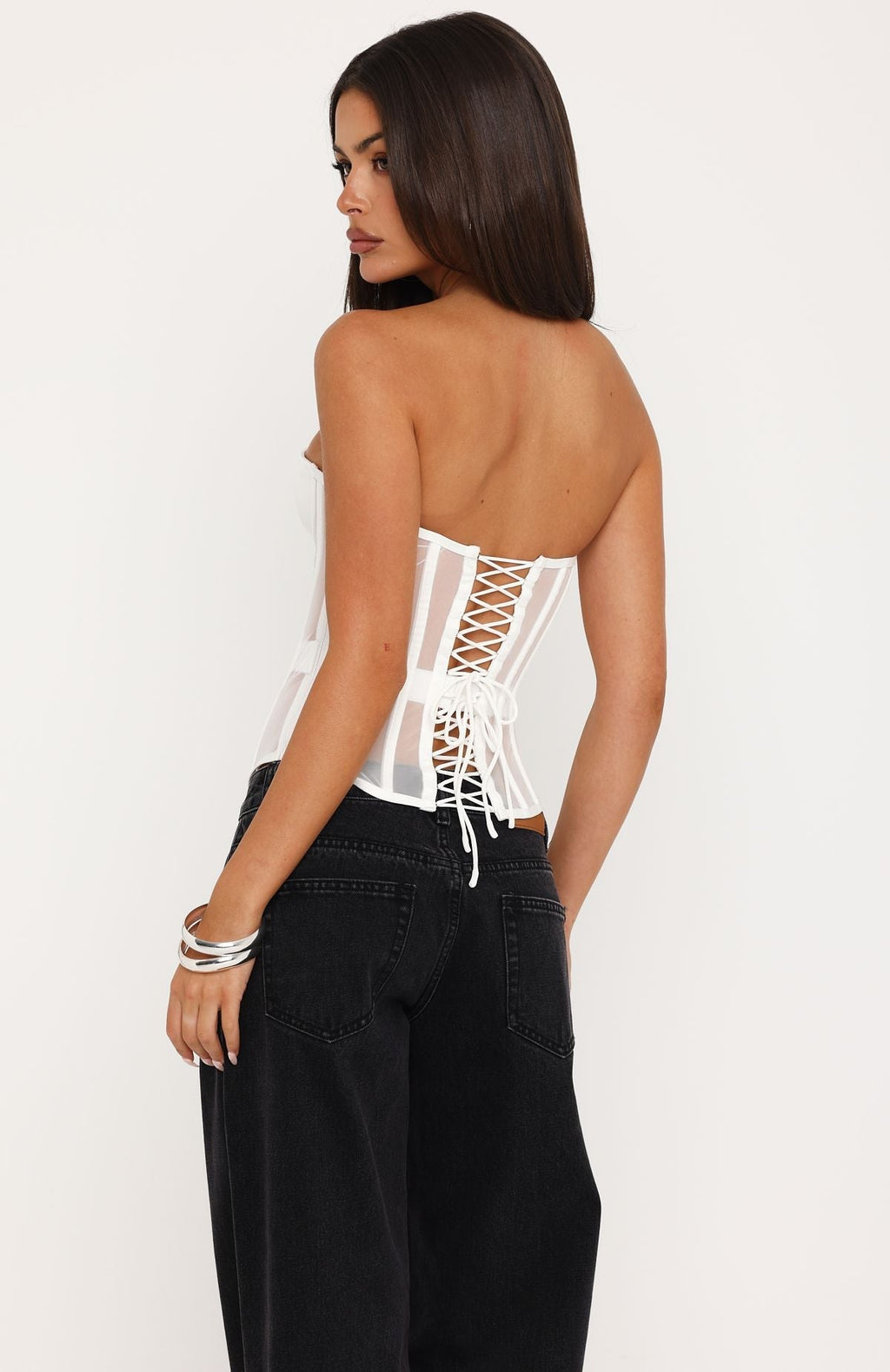 Bustier Sin Tirantes Just A Peek Blanco