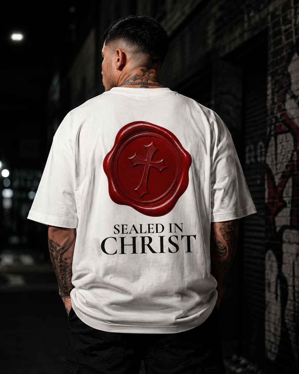 SEALED IN CHRIST - Oversized T-Shirt