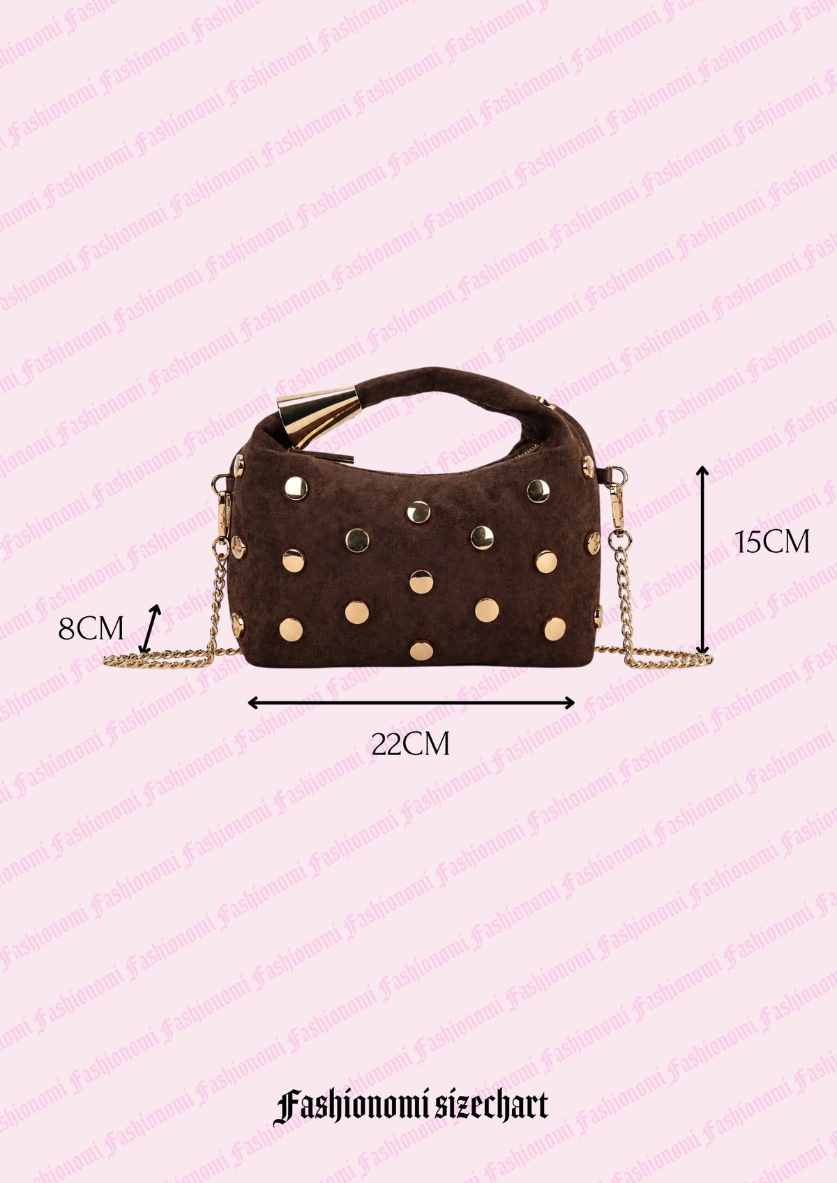Bolso Milano con tachuelas ★ marrón