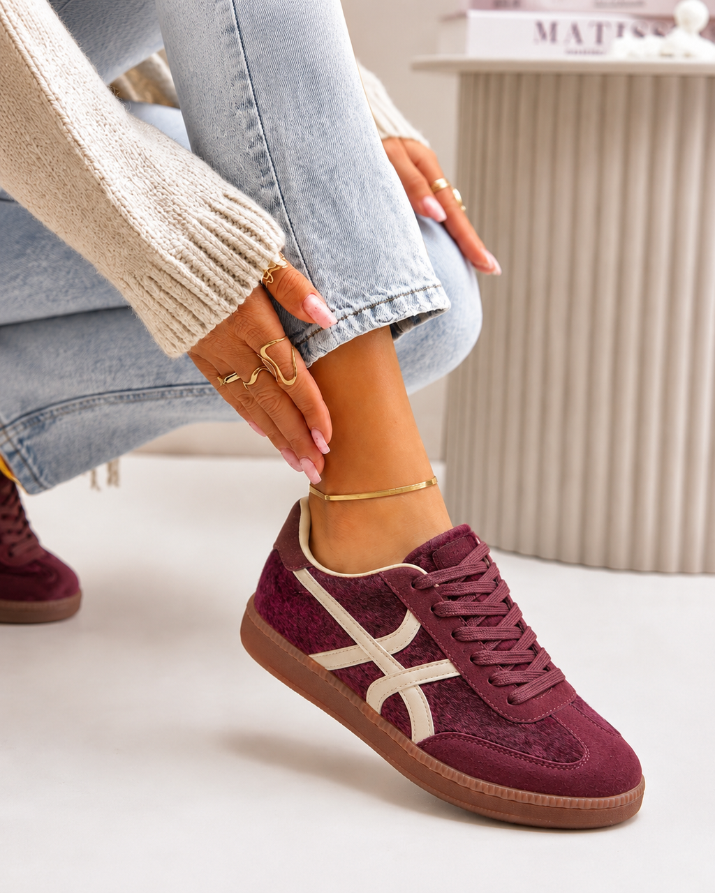 Zapatillas Sonja Burdeos
