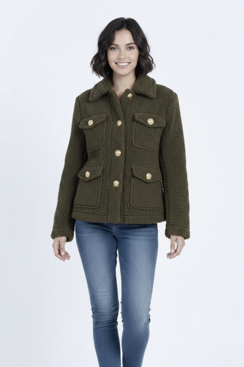 Chaqueta Verde Kaki - Pose 1
