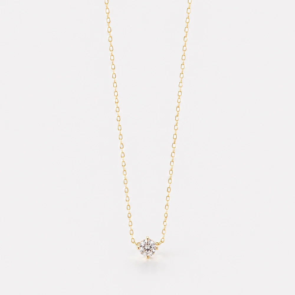 Ingrid – Halsband med rund solitärsten
