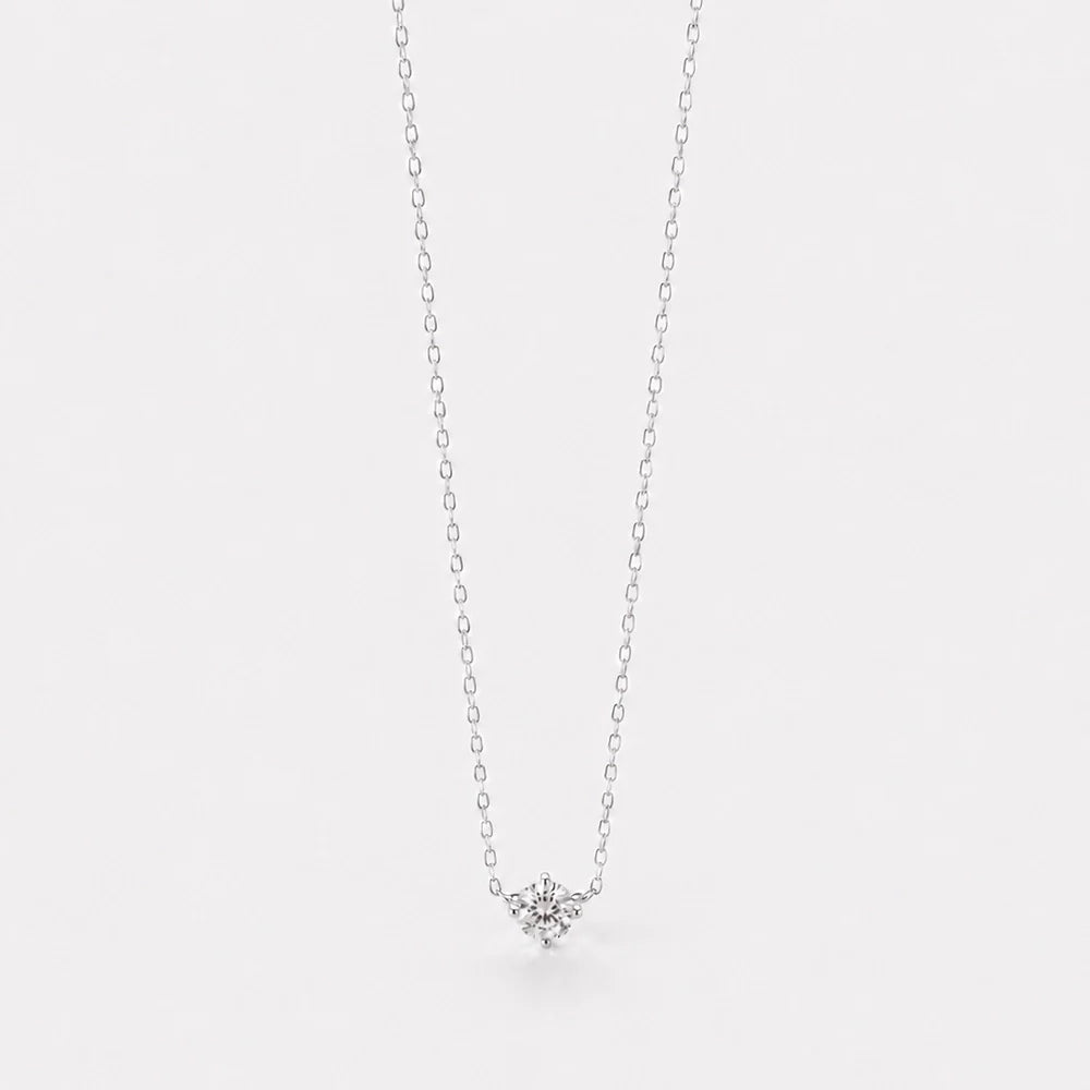 Ingrid – Halsband med rund solitärsten