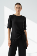 TOP CON NUDO YAEL NEGRO - frente