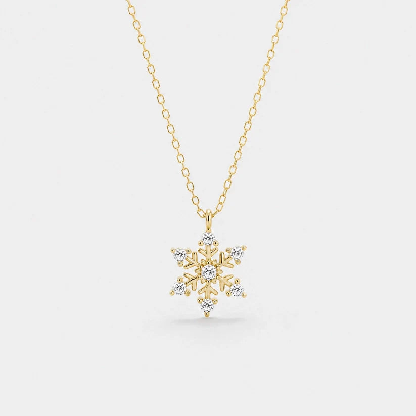Winter Glow – Halsband med snöflinga