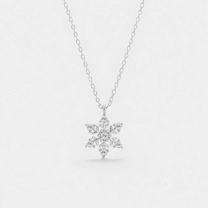 Winter Glow – Halsband med snöflinga
