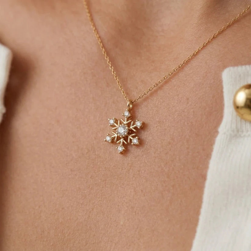 Winter Glow – Halsband med snöflinga