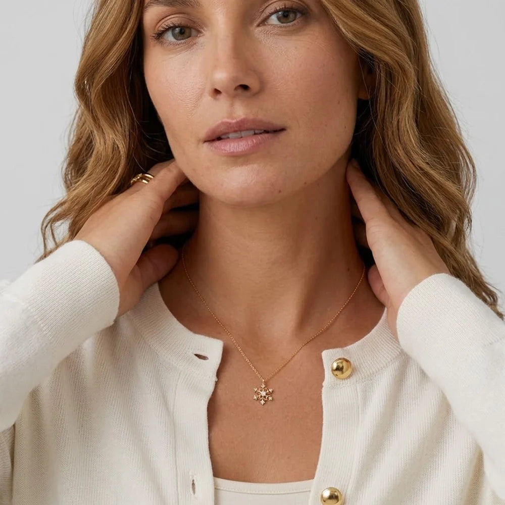 Winter Glow – Halsband med snöflinga